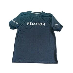 Peloton Century Club T Shirt Mens L Black Moisture Wicking Training Tee